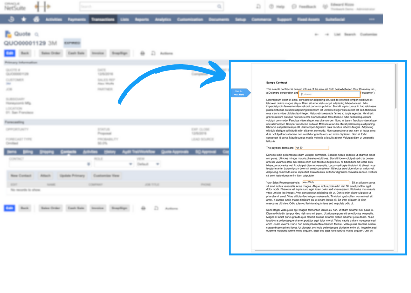 SnapSign for NetSuite Variables